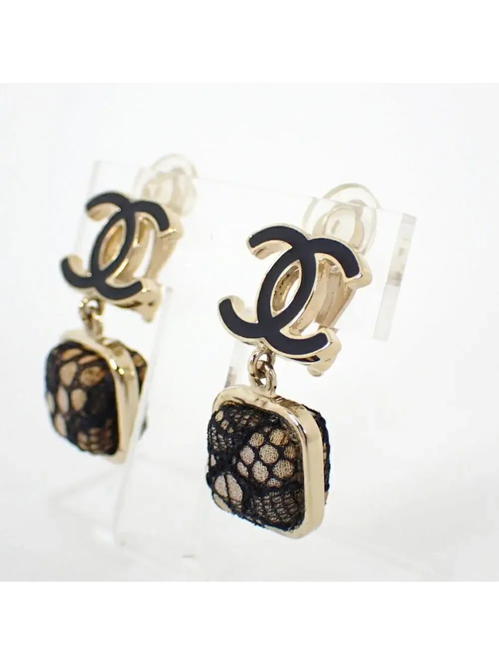 Chanel Cc Logo Clip-On Earrings Metal #228839C87B